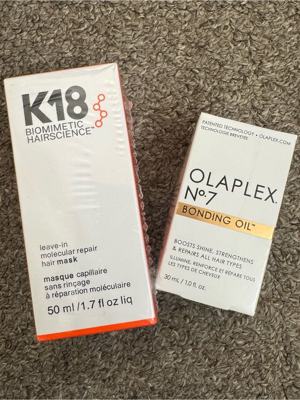 K18 and Olaplex N°7 Bonding Oil both (Full Size)